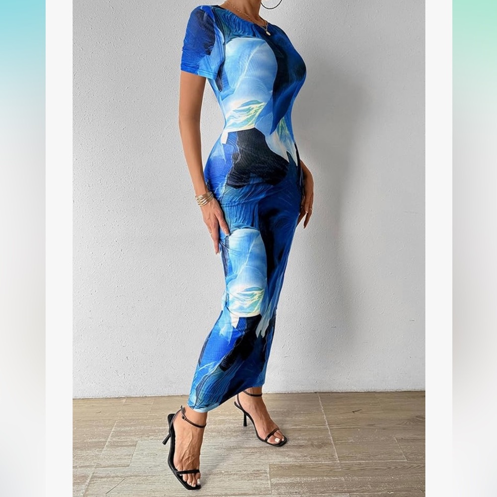 Blue Floral Dress